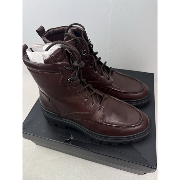 COACH Men\'s Connor Brown Leather Zip Boots Size: 12 D main image 8